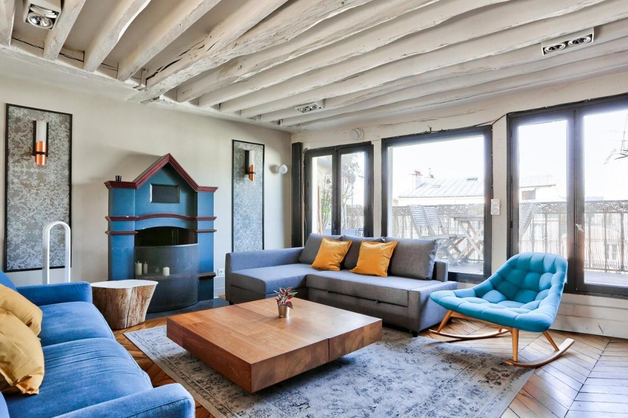 Le Marais Superb Apartment Terrace Paris Free Netflix Εξωτερικό φωτογραφία